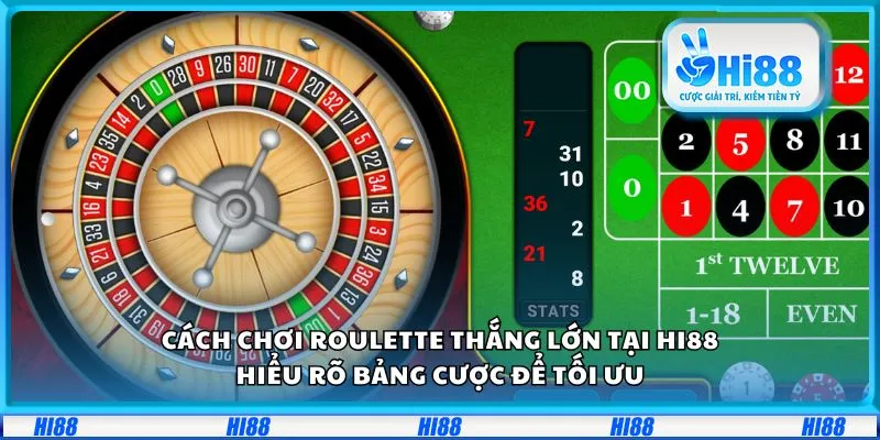 Cách chơi Roulette thắng lớn tại Hi88: Hiểu rõ bảng cược để tối ưu
