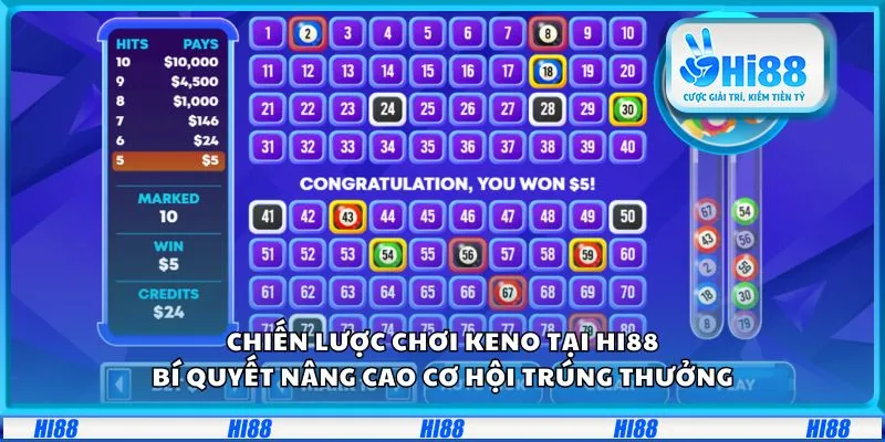 Chiến lược chơi Keno tại Hi88: Bí quyết nâng cao cơ hội trúng thưởng 2 Chiến lược chơi Keno tại Hi88: Bí quyết nâng cao cơ hội trúng thưởng